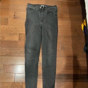 LEVI’S MILE HIGH SUPER SKINNY WOMEN'S JEANS | Size 27 | Color Black Ground